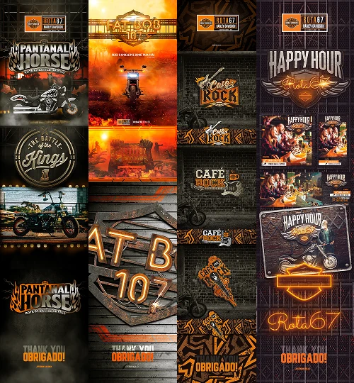 Campanha automóvel para a Guará Renault e a Harley-Davidson