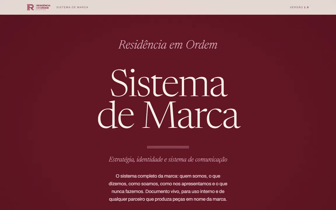 Capa do manual de marca