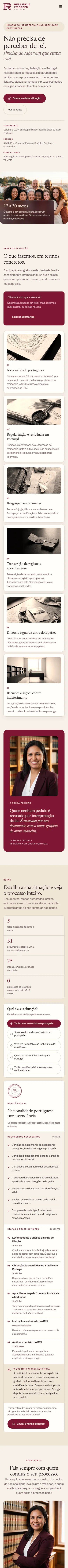 Site da Residência em Ordem, versão para telemóvel